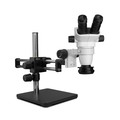 Scienscope SSZ Stereo Zoom Microscope And Low-Profile LED Light On Dual Arm Stand SZ-PK5D-R3E